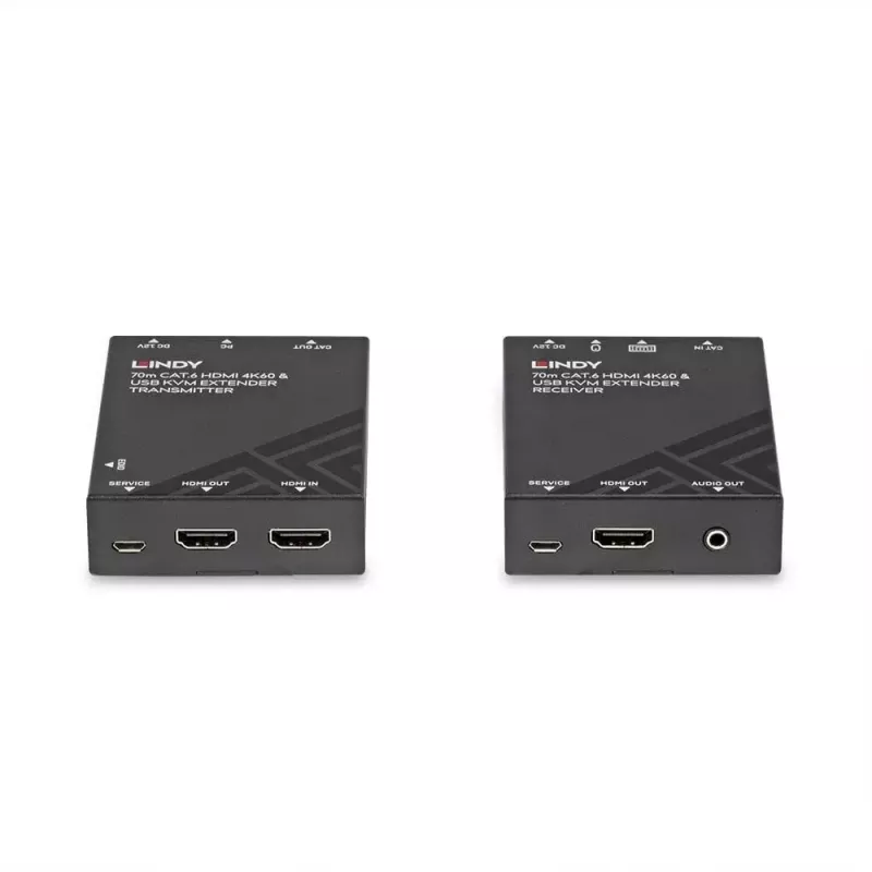 Lindy 70m Cat.6 HDMI 4K60, USB a audio KVM extender