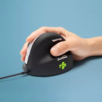 R-Go Tools ergonomická myš R-Go HE Break so softvérom na prestávky, veľká (veľkosť ruky ≥ 185 mm), pravácka, káblová, čierna
