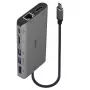 Lindy DST-Mini XT, USB-C mini dokovacia stanica pre notebook s jednou obrazovkou (4K) alebo dvoma obrazovkami (Full HD) a 100W priechodným nabíjaním