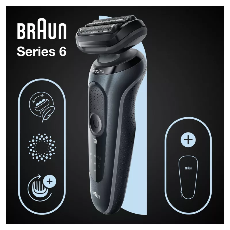 Braun Series 6 61-N1000s fóliový holiaci strojček čierna, sivá