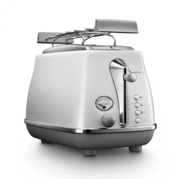Hriankovač De’Longhi CTOC2103.W 2 plátky 900 W biela nerez