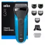 Braun Series 3 310BT fóliový holiaci strojček s zastrihávačom, čierna, modrá
