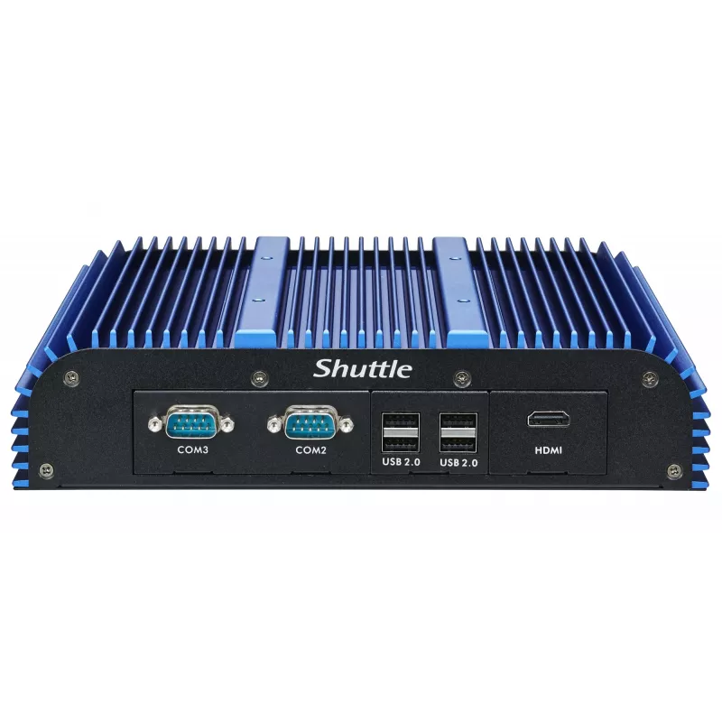 Shuttle BPCAL02-i7 priemyselný box PC, Core i7-1255U, 2x SO-DIMM, 2x LAN, 1x COM, 1x HDMI, 4x USB, bez ventilátora, 24/7 nepretržitá prevádzka