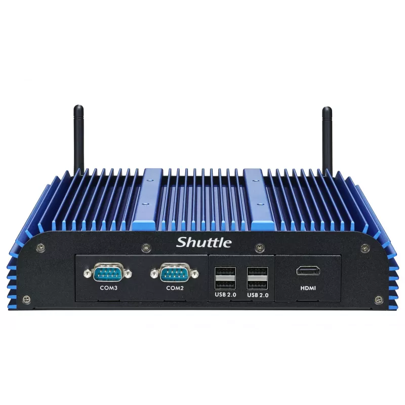Shuttle BPCAL02-i7 priemyselný box PC, Core i7-1255U, 2x SO-DIMM, 2x LAN, 1x COM, 1x HDMI, 4x USB, bez ventilátora, 24/7 nepretržitá prevádzka