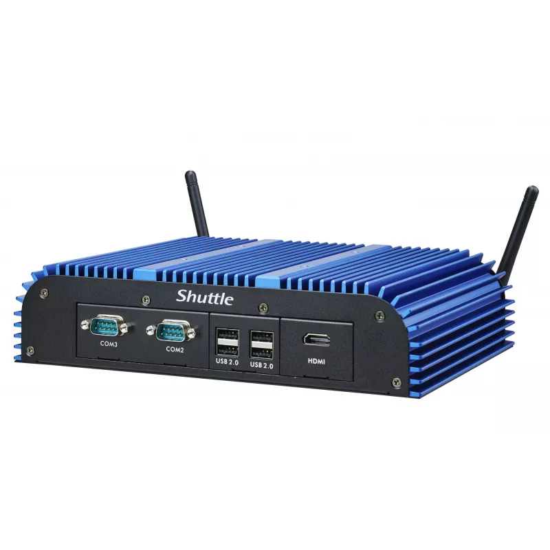 Shuttle BPCAL02-i7 priemyselný box PC, Core i7-1255U, 2x SO-DIMM, 2x LAN, 1x COM, 1x HDMI, 4x USB, bez ventilátora, 24/7 nepretržitá prevádzka