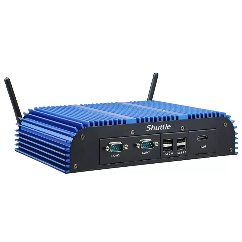 Shuttle BPCAL02-i7 priemyselný box PC, Core i7-1255U, 2x SO-DIMM, 2x LAN, 1x COM, 1x HDMI, 4x USB, bez ventilátora, 24/7 nepretržitá prevádzka
