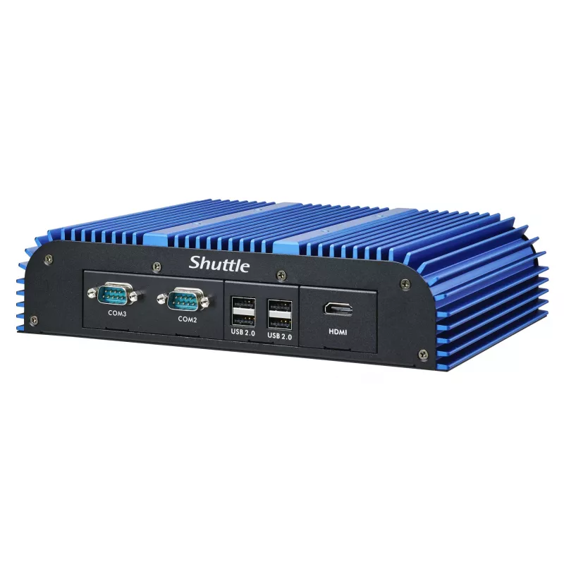 Shuttle BPCAL02-i7 priemyselný box PC, Core i7-1255U, 2x SO-DIMM, 2x LAN, 1x COM, 1x HDMI, 4x USB, bez ventilátora, 24/7 nepretržitá prevádzka