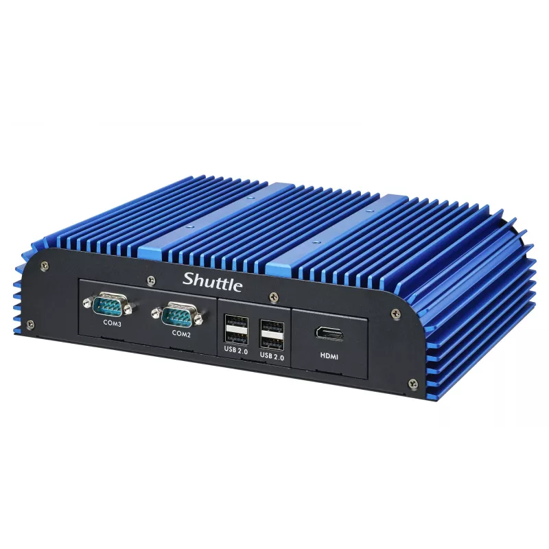 Shuttle BPCAL02-i7 priemyselný box PC, Core i7-1255U, 2x SO-DIMM, 2x LAN, 1x COM, 1x HDMI, 4x USB, bez ventilátora, 24/7 nepretržitá prevádzka