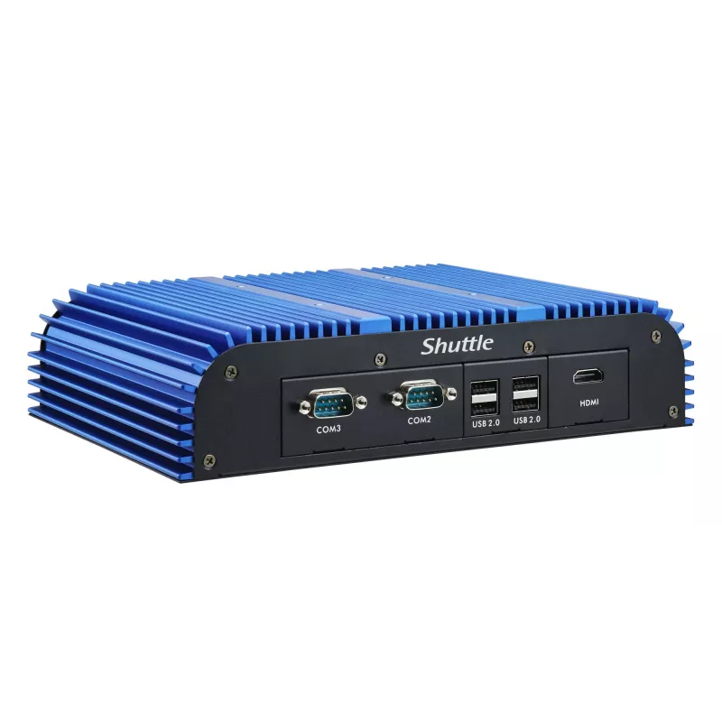 Shuttle BPCAL02-i7 priemyselný box PC, Core i7-1255U, 2x SO-DIMM, 2x LAN, 1x COM, 1x HDMI, 4x USB, bez ventilátora, 24/7 nepretržitá prevádzka