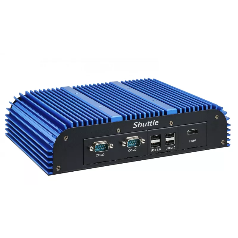 Shuttle BPCAL02-i7 priemyselný box PC, Core i7-1255U, 2x SO-DIMM, 2x LAN, 1x COM, 1x HDMI, 4x USB, bez ventilátora, 24/7 nepretržitá prevádzka