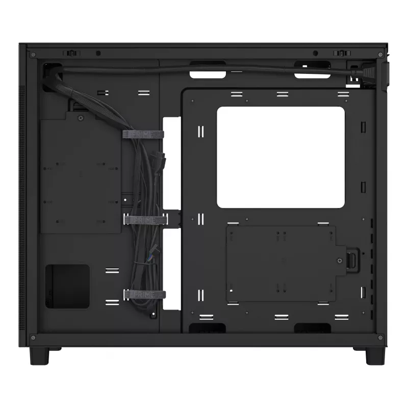ASUS PRIME AP303 TG 90DC00V0-B39010 PC skriňa Midi Tower, ATX/Micro-ATX/Mini-ITX, tvrdené sklo, 2x USB 3.2, bez zdroja, čierna
