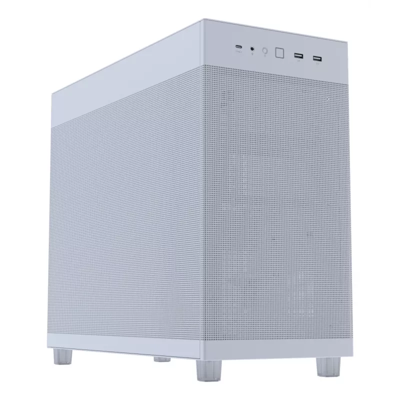 ASUS PRIME AP303 Mesh 90DC00V3-B39000 PC skriňa Midi Tower, ATX/Micro-ATX, sieťový panel, 2x USB 3.2, bez zdroja, biela