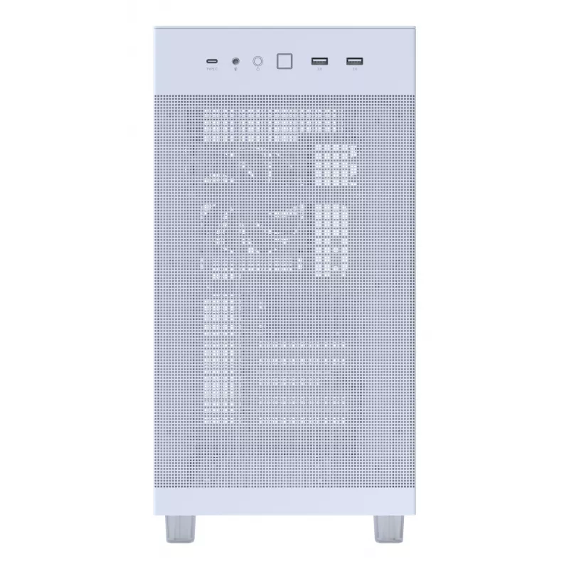 ASUS PRIME AP303 Mesh 90DC00V3-B39000 PC skriňa Midi Tower, ATX/Micro-ATX, sieťový panel, 2x USB 3.2, bez zdroja, biela