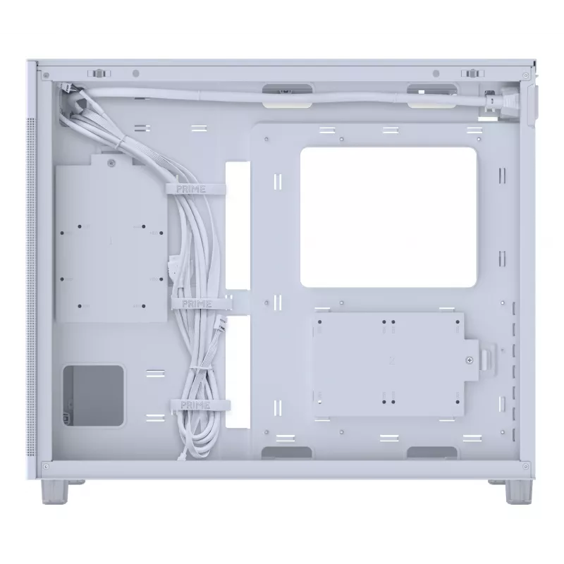 ASUS PRIME AP303 Mesh 90DC00V3-B39000 PC skriňa Midi Tower, ATX/Micro-ATX, sieťový panel, 2x USB 3.2, bez zdroja, biela
