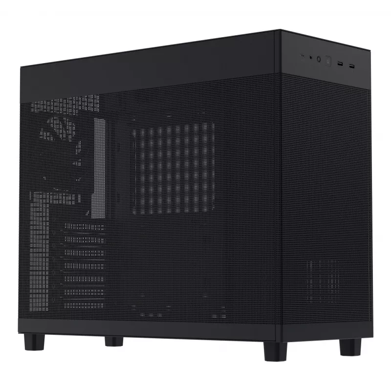 PC skriňa ASUS Prime AP303 Mesh Midi Tower — ATX, podpora GPU 36 cm, CPU chladič 165 mm, USB-A 2×, USB-C 1