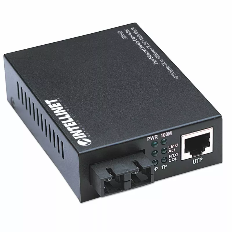 Intellinet Fast Ethernet mediakonvertor, 10/100Base-Tx na 100Base-Fx (SC) multimode, 2 km