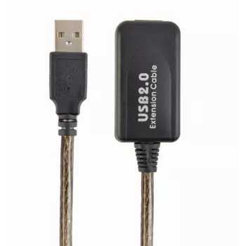 GEMBIRD aktívny predlžovací kábel USB 2.0, 10 m - čierny