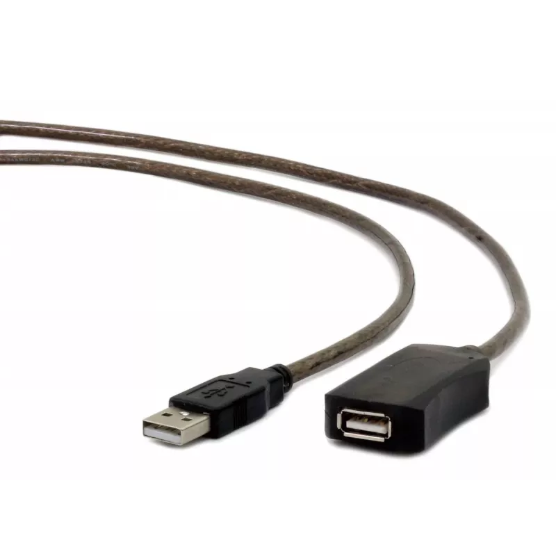 GEMBIRD aktívny predlžovací kábel USB 2.0, 10 m - čierny