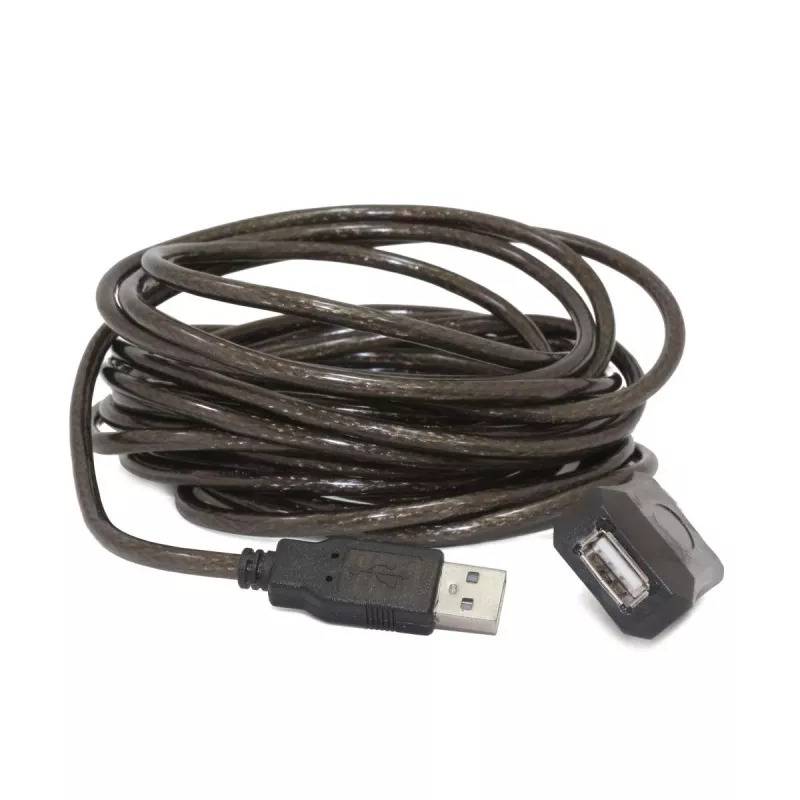 GEMBIRD aktívny predlžovací kábel USB 2.0, 10 m - čierny