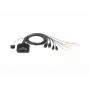 KVM switch ATEN CS22DP-AT 2-portový USB DisplayPort, 4K@30Hz, USB-A konzola, audio, 1,2 m kábel