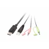 KVM switch ATEN CS22DP-AT 2-portový USB DisplayPort, 4K@30Hz, USB-A konzola, audio, 1,2 m kábel