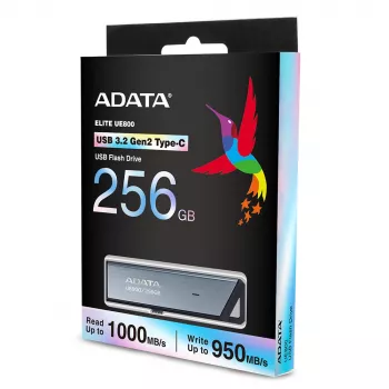 ADATA UE800 USB kľúč 256 GB USB Type-C 3.2 Gen 2 (3.1 Gen 2) strieborná