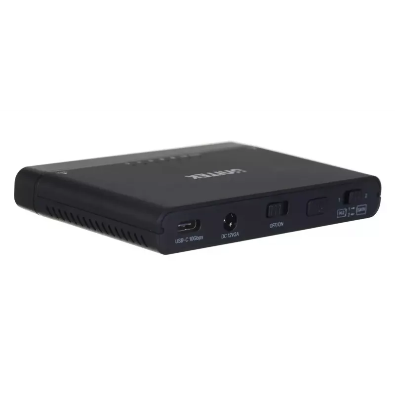 Unitek S1222A adaptér USB-C na disky M.2 NVMe a SATA 2,5/3,5-palcové s offline klonovaním, 10 Gbps, čierny