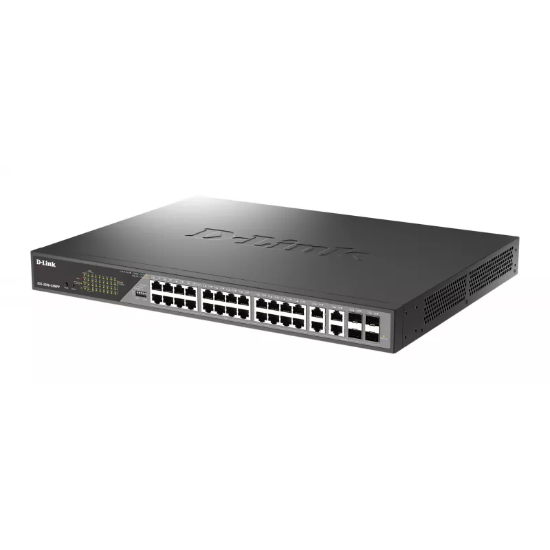 D-Link DSS-200G-28MP sieťový switch Managed L2 Gigabit Ethernet (10/100/1000) Power over Ethernet (PoE) 1U sivá