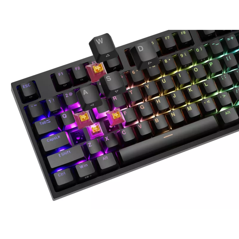Mechanická klávesnica Genesis THOR 404 — Full-Size 100 % USB QWERTY anglická, čierna, RGB