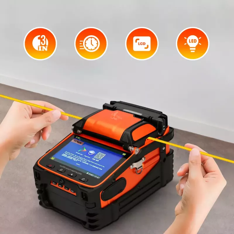 Zváračka optických vlákien Extralink AI-9 7800mAh batéria LED lampa LCD 5,1