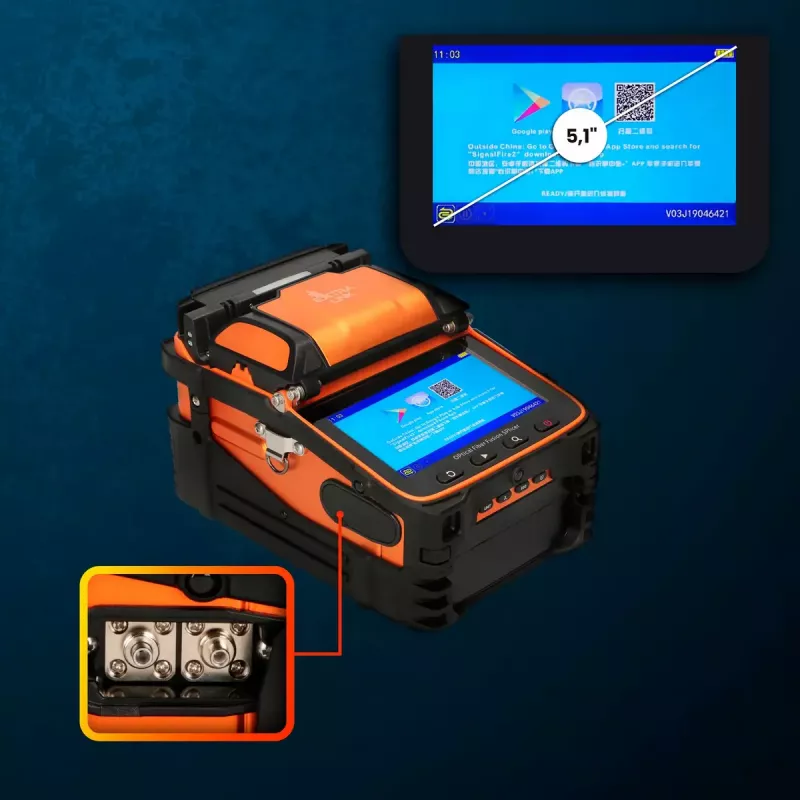 Zváračka optických vlákien Extralink AI-9 7800mAh batéria LED lampa LCD 5,1