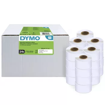 DYMO Authentic LabelWriter adresné etikety | 28 mm x 89 mm | 24 rolí so 130 Easy-Peel etiketami (3120 etikiet) | samolepiace | pre tlačiareň etikiet LabelWriter