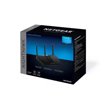 NETGEAR Nighthawk AX/5-Stream AX2400 WiFi 6 router (RAX30) bezdrôtový router Gigabit Ethernet dual-band (2,4 GHz / 5 GHz) čierny