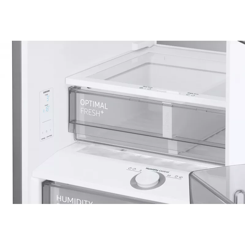 Samsung RL38C7B5BB1/EG Bespoke voľne stojaca chladnička s mrazničkou, 387 l (273 l + 114 l), 203 cm, energetická trieda B, SmartThings, tmavá nehrdzavejúca oceľ