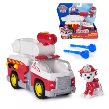 Hasičské hračkárske auto Spin Master Marshall Rescue Fire Engine s figúrkou, vrhačom projektilov, plast, od 3 rokov