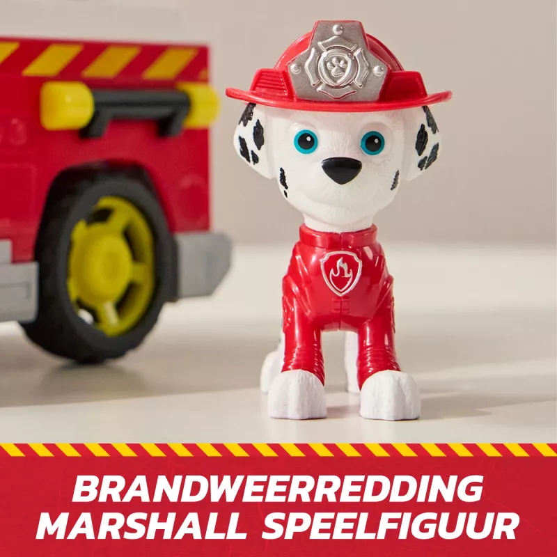 Hasičské hračkárske auto Spin Master Marshall Rescue Fire Engine s figúrkou, vrhačom projektilov, plast, od 3 rokov