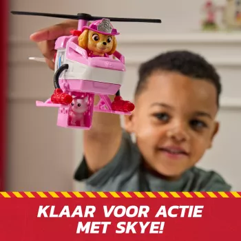 PAW Patrol Fire Rescue: Skye záchranársky vrtuľník s figúrkou, mačacím kamarátom a hračkárskym vrtuľníkom, hračka pre chlapcov a dievčatá od 3 rokov