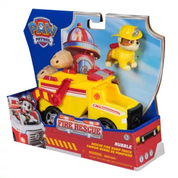 PAW Patrol Fire Rescue: Rubble Rescue hasičské sklápačky s figúrkou, projektilmi a hračkárskym nákladným autom, hračka pre chlapcov a dievčatá od 3 rokov