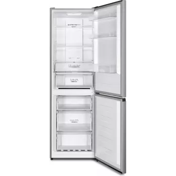 Gorenje chladnička s mrazničkou NRK619CAXL4 SI, 304 L, SN-N, 6 kg/24h, C, Fresh Zone priehradka, sivá