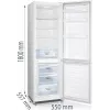 Gorenje chladnička s mrazničkou RK418DPW4 BE, 269 L, N-ST, 39 dB, 3,2 kg/24h, D, biela