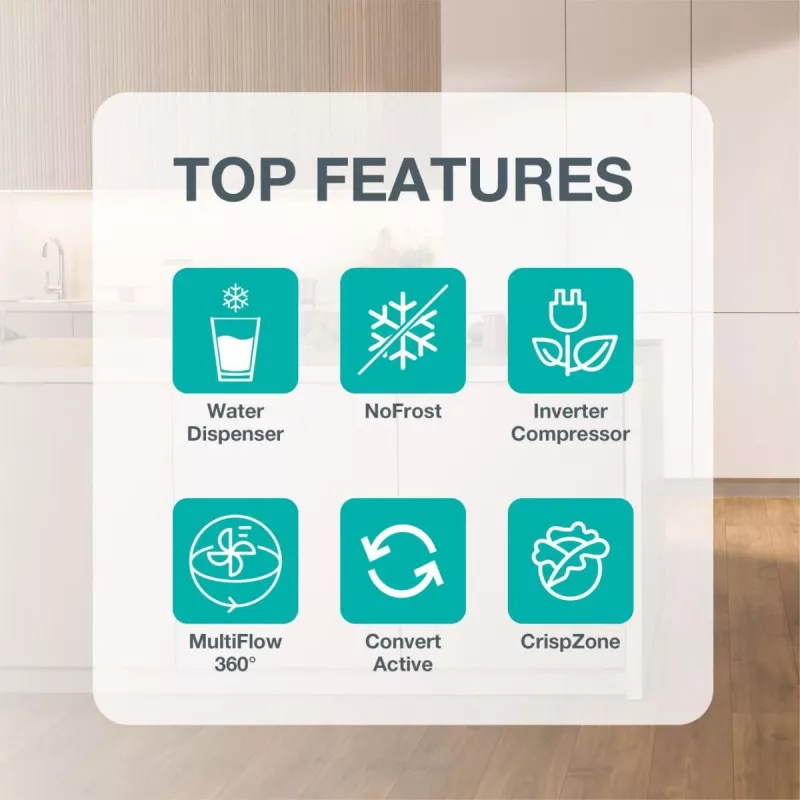 Gorenje NRR9185EABXLWD chladnička s mrazničkou Side-by-Side, 547 l (355 l + 192 l), ConvertActive, energetická trieda E, tmavá nehrdzavejúca oceľ