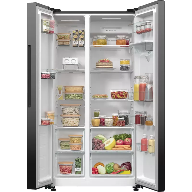 Gorenje NRR9185EABXLWD chladnička s mrazničkou Side-by-Side, 547 l (355 l + 192 l), ConvertActive, energetická trieda E, tmavá nehrdzavejúca oceľ