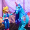 Figúrka Spin Master Unicorn Academy Isabel so skutočnou hrivou a chvostom a kefou