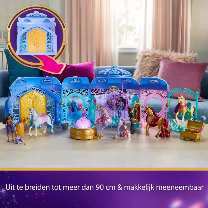 Hracia sada Spin Master Unicorn Academy stajňa s fontánou, svetelnými a zvukovými efektmi