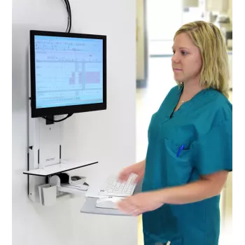 ERGOTRON Styleview sedací-stojaci vertikálny zdvihák pacientska izba (biela)