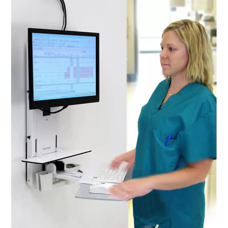 ERGOTRON Styleview sedací-stojaci vertikálny zdvihák pacientska izba (biela)
