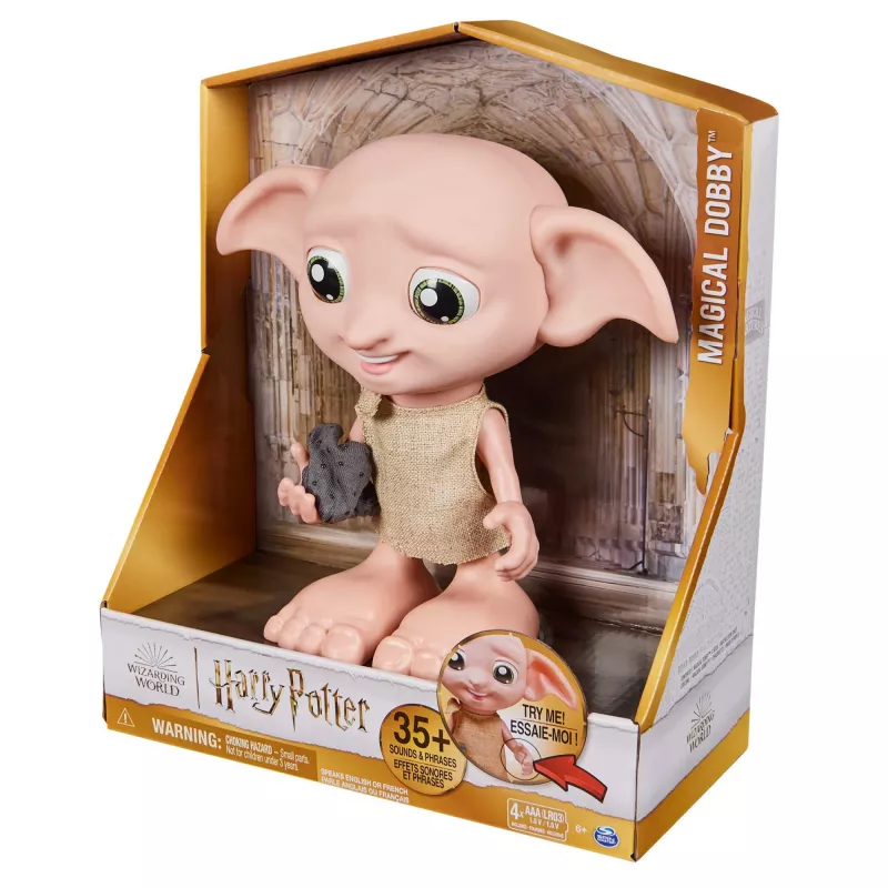 Interaktívna hračka Wizarding World Harry Potter Dobby funkcia rozprávania AAA viacfarebná