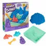 Kinetic Sand, pieskovisko set, kreatívne veľkonočné darčeky, obsahuje 1 lb modrý tvárny hrací piesok, 4 nástroje a formy, úložný, senzorická hračka pre deti od 3 rokov