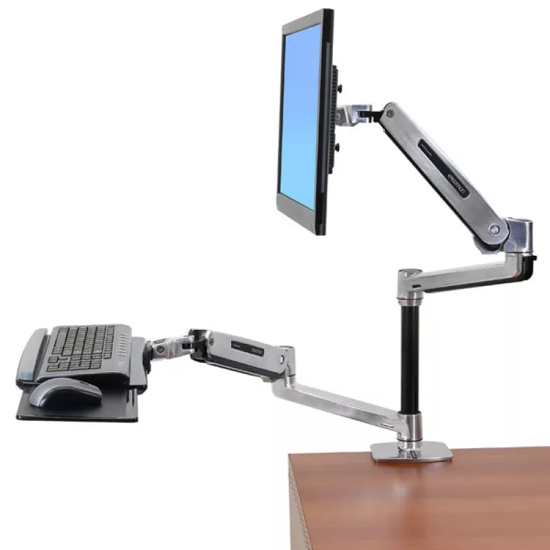 ERGOTRON Lx sedací-stojaci desktop montáž LCD rameno (leštený hliník)