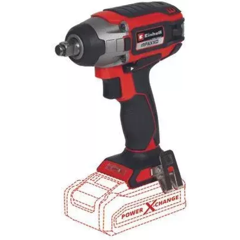 Einhell IMPAXXO 18/230 Professional akumulátorový rázový uťahovák, 18 V, 1/2 palca, 2900 ot./min, 400 Nm, bezuhlíkový, Power X-Change, bez akumulátora a nabíjačky, červená/čierna